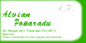 alvian poparadu business card